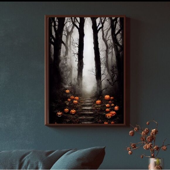 Spooky Halloween Pumpkin Print - Picture 5 of 6